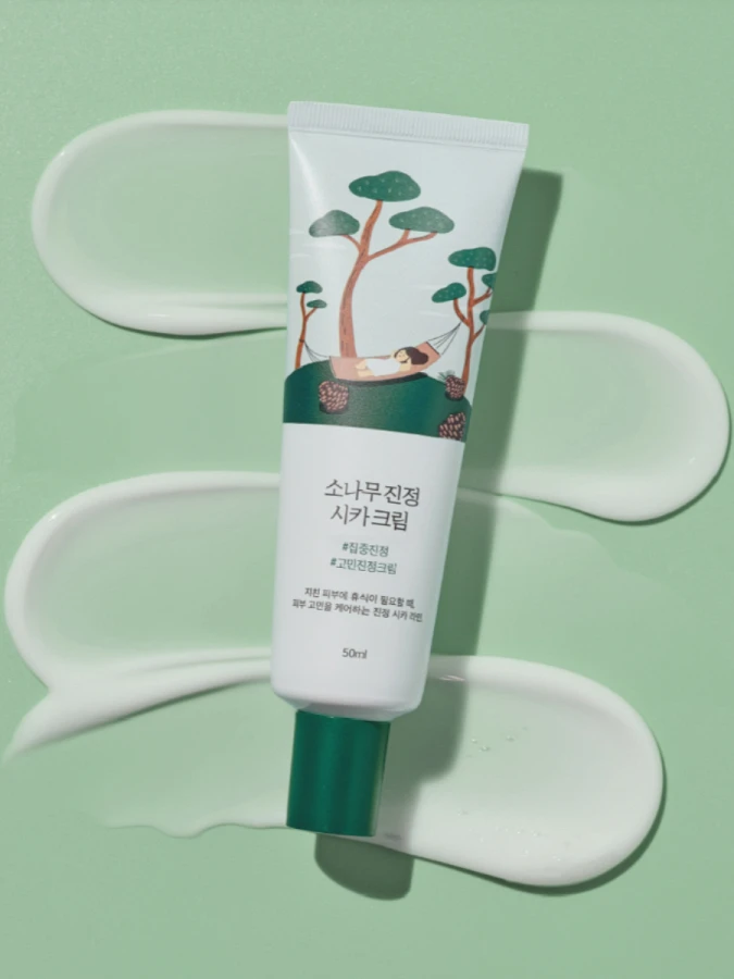 Противовоспалительный крем для лица с экстрактом сосны и центеллы Round Lab Pine Calming Cica Cream