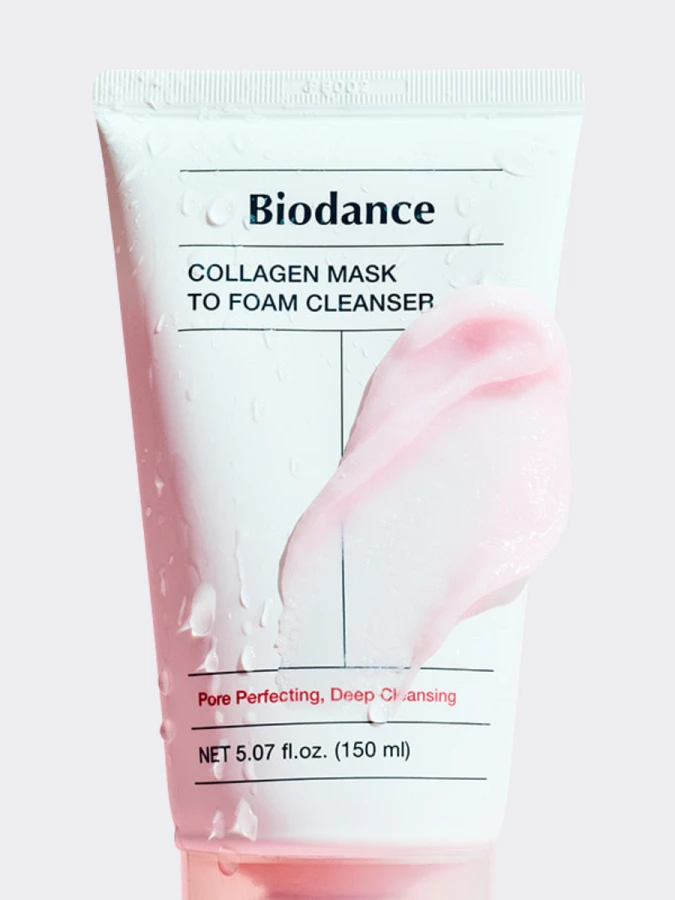 Маска-пенка для глубокого очищения пор с коллагеном и каламином Biodance Collagen Mask To Foam Cleanser