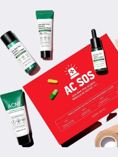 Набор миниатюр с кислотами для проблемной кожи Some By Mi 30 Days Miracle AC SOS Kit AHA-BHA-PHA