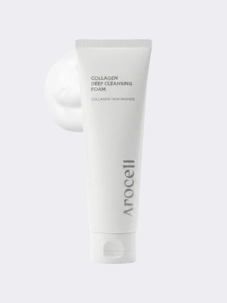 Глубокоочищающая пенка для умывания с коллагеном Arocell Collagen Deep Cleansing Foam