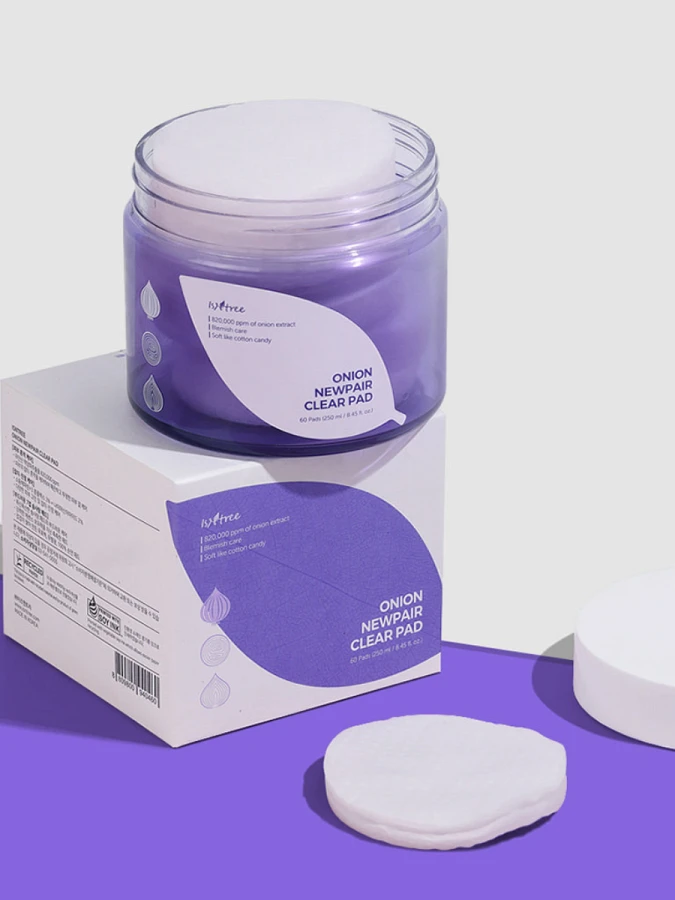 Противовоспалительные тонер-пэды с экстрактом красного лука IsNtree Onion Newpair Clear Pad