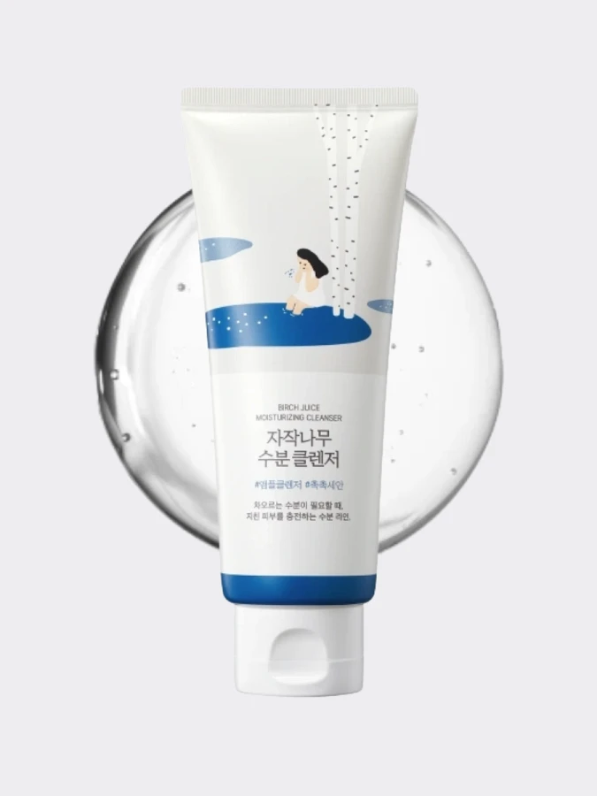 Деликатный гель для умывания с берёзовым соком Round Lab Birch Juice Moisturizing Cleanser