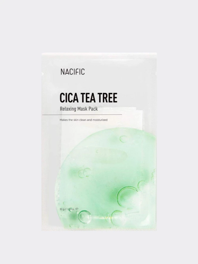 Успокаивающая тканевая маска Nacific Cica Tea Tree Relaxing Mask Pack