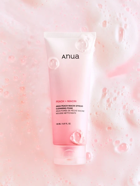 Очищающая пенка для умывания с экстрактом персика ANUA Peach Niacin Spread Cleansing Foam