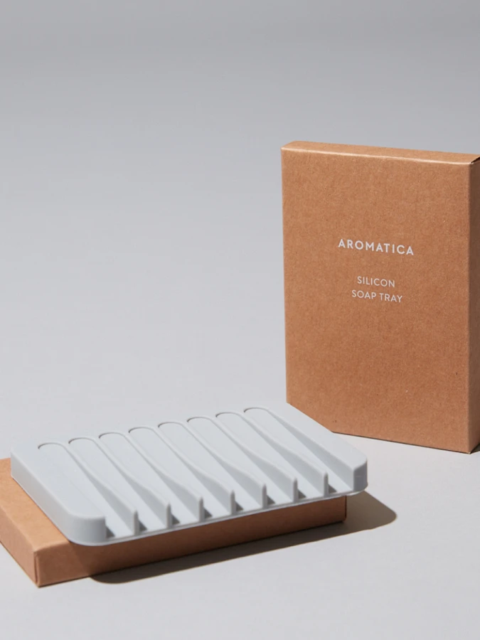 Силиконовая подставка для твёрдого мыла Aromatica Silicone Soap Tray