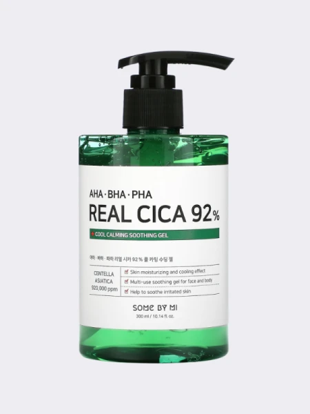 Гель для лица и тела от акне с кислотами и центеллой Some By Mi Real Cica 92% Cool Calming Gel Гель для лица и тела от акне с кислотами и центеллой Some By Mi Real Cica 92% Cool Calming Gel