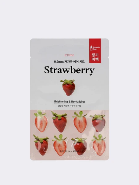 Увлажняющая тканевая маска для лица с экстрактом клубники ETUDE HOUSE  0.2 Therapy Air Mask Strawberry Увлажняющая тканевая маска для лица с экстрактом клубники ETUDE HOUSE  0.2 Therapy Air Mask Strawberry