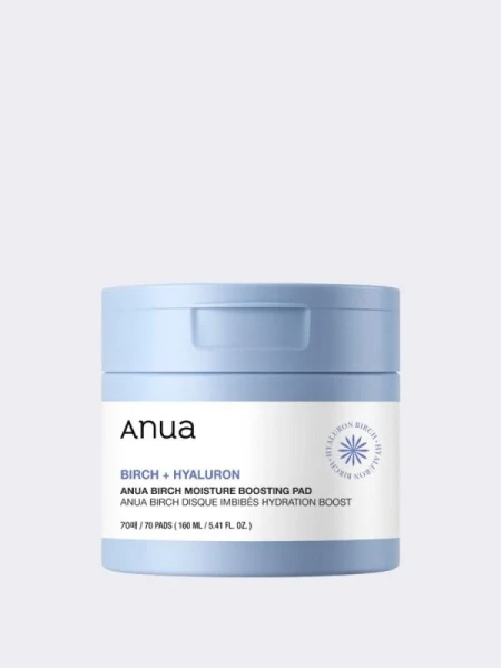 Увлажняющие тонер-пэды для лица с берёзовым соком ANUA Birch 70% Moisture Boosting Pad