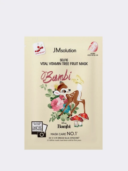 Витаминная тканевая маска с экстрактом облепихи JMSolution Disney Collection Selfie Vitamin Tree Fruit Mask Витаминная тканевая маска с экстрактом облепихи JMSolution Disney Collection Selfie Vitamin Tree Fruit Mask