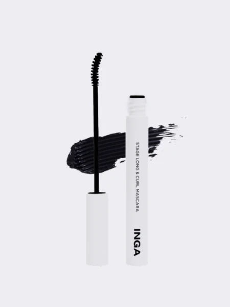 Подкручивающая тушь для ресниц INGA Stage Long&Curl Mascara Black Подкручивающая тушь для ресниц INGA Stage Long&Curl Mascara Black