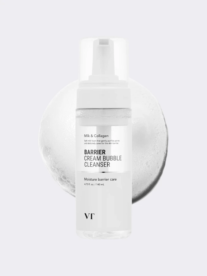 Деликатная очищающая пенка с молочными протеинами VT Barrier Cream Bubble Cleanser