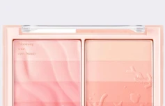 Двойная палетка спрессованных градиентных румян коралловых оттенках Dasique Blending Layer Cheek #01 Summer Coral