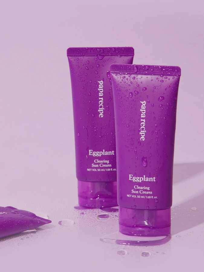 Солнцезащитный крем с экстрактом баклажана Papa Recipe Eggplant Clearing Sun Cream SPF50+ PA++++