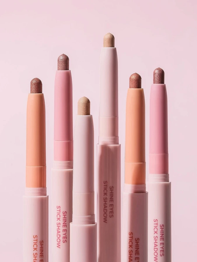 Мерцающие тени для век в формате карандаша INGA Shine Eyes Stick Shadow Dew Peach