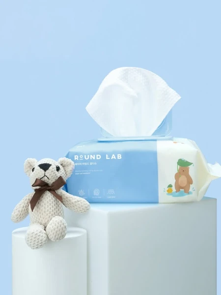 Детские влажные салфетки с керамидами Round Lab Baby Mild Wet Wipes