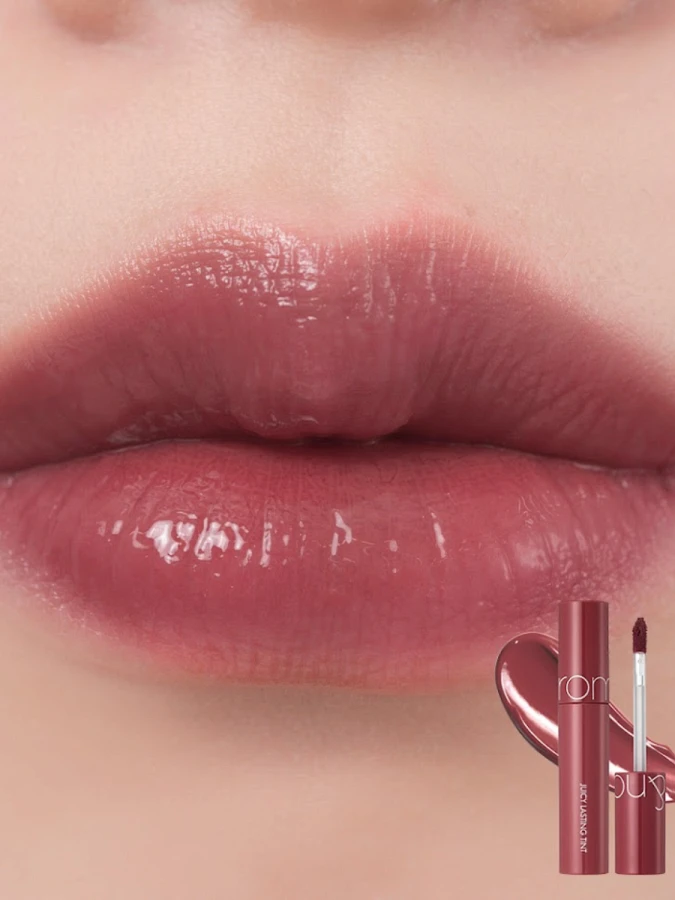 Сочный глянцевый тинт для губ с оттенком миндаля и розы rom&nd Juicy Lasting Tint 19 Almond Rose