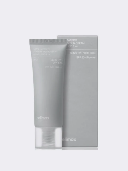 Солнцезащитный крем для чувствительной кожи Celimax Dual Barrier Watery Sun Cream SPF 50+ PA++++ Солнцезащитный крем для чувствительной кожи Celimax Dual Barrier Watery Sun Cream SPF 50+ PA++++