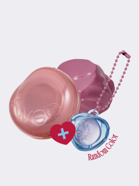 Набор: Оттеночное желе для губ и щёк + брелок fwee Lip&Cheek Glowy Jelly Pot JN02 Milky Keyring Set