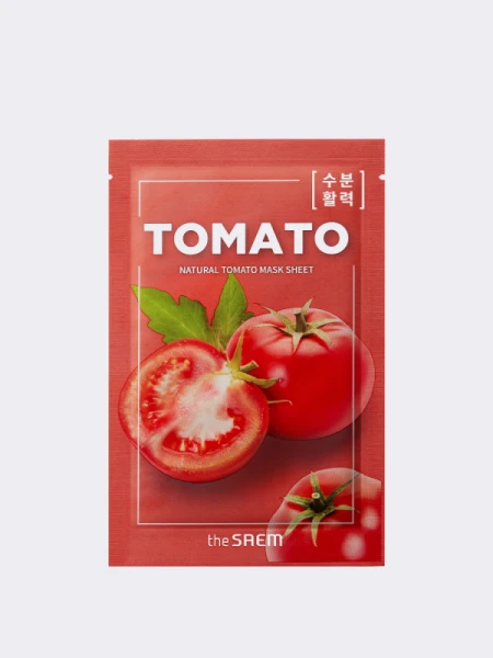 Витаминная тканевая маска для лица с экстрактом томата The Saem Natural Tomato Mask Sheet Витаминная тканевая маска для лица с экстрактом томата The Saem Natural Tomato Mask Sheet