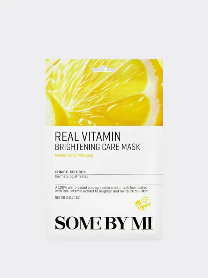 Осветляющая тканевая маска для с витамином С и Е Some By Mi Real Vitamin Brightening Care Mask