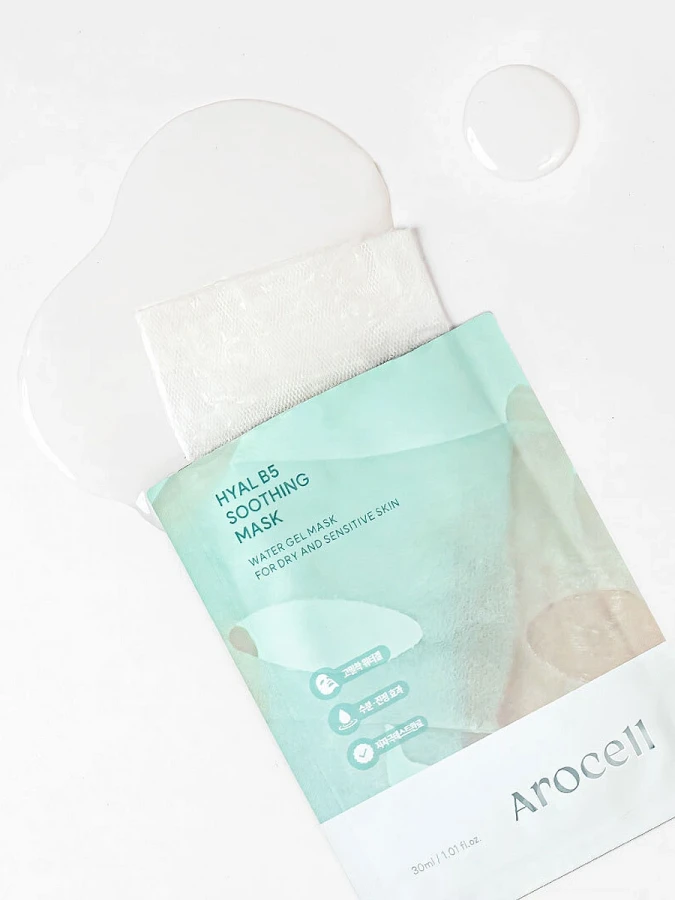 Успокаивающая тканевая маска с центеллой и гиалуроновой кислотой Arocell Hyal B5 Soothing Mask