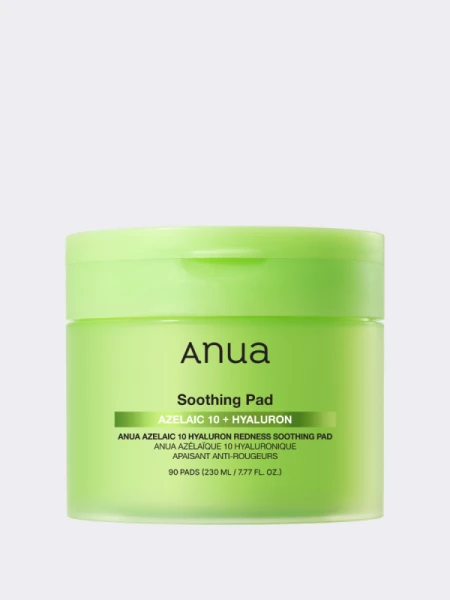 Успокаивающие тонер-пэды с азелаиновой кислотой ANUA Azelaic 10 Hyaluron Redness Soothing Pad Успокаивающие тонер-пэды с азелаиновой кислотой ANUA Azelaic 10 Hyaluron Redness Soothing Pad