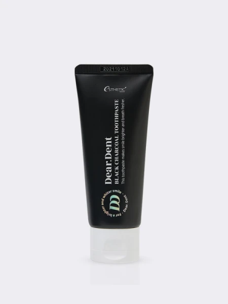 Глубокоочищающая зубная паста с древесным углём Esthetic House Dear.Dent Black Charcoal Toothpaste Глубокоочищающая зубная паста с древесным углём Esthetic House Dear.Dent Black Charcoal Toothpaste