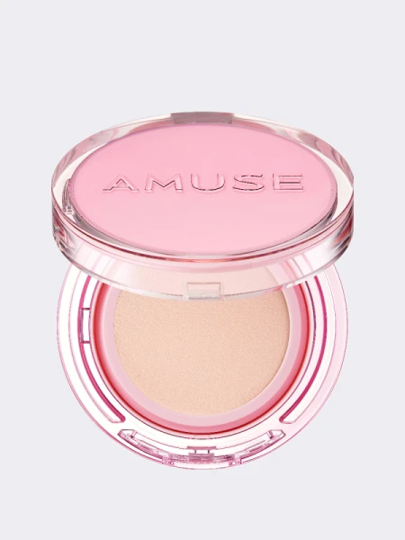 Тональный кушон с сияющим финишем AMUSE Dew Power Vegan Cushion SPF 50+ PA++++ 01 Pure Тональный кушон с сияющим финишем AMUSE Dew Power Vegan Cushion SPF 50+ PA++++ 01 Pure