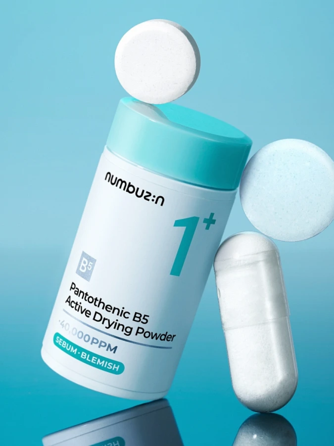 Многофункциональная успокаивающая пудра с пантотеновой кислотой Numbuzin No.1 Pantothenic B5 Active Drying Powder