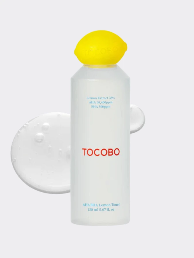 Отшелушивающий тонер с комплексом кислот и экстрактом лимона TOCOBO AHA BHA Lemon Toner