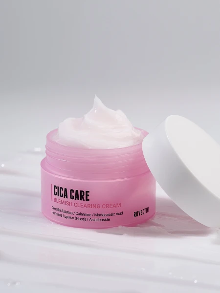 Успокаивающий крем для лица с экстрактом центеллы азиатской ROVECTIN Cica Care Blemish Clearing Cream Успокаивающий крем для лица с экстрактом центеллы азиатской ROVECTIN Cica Care Blemish Clearing Cream