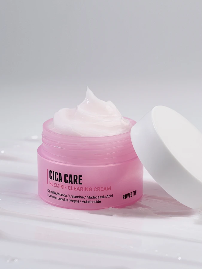 Успокаивающий крем для лица с экстрактом центеллы азиатской ROVECTIN Cica Care Blemish Clearing Cream