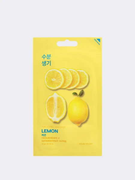 Осветляющая тканевая маска для лица с экстрактом лимона Holika Holika Pure Essence Mask Sheet Lemon Осветляющая тканевая маска для лица с экстрактом лимона Holika Holika Pure Essence Mask Sheet Lemon