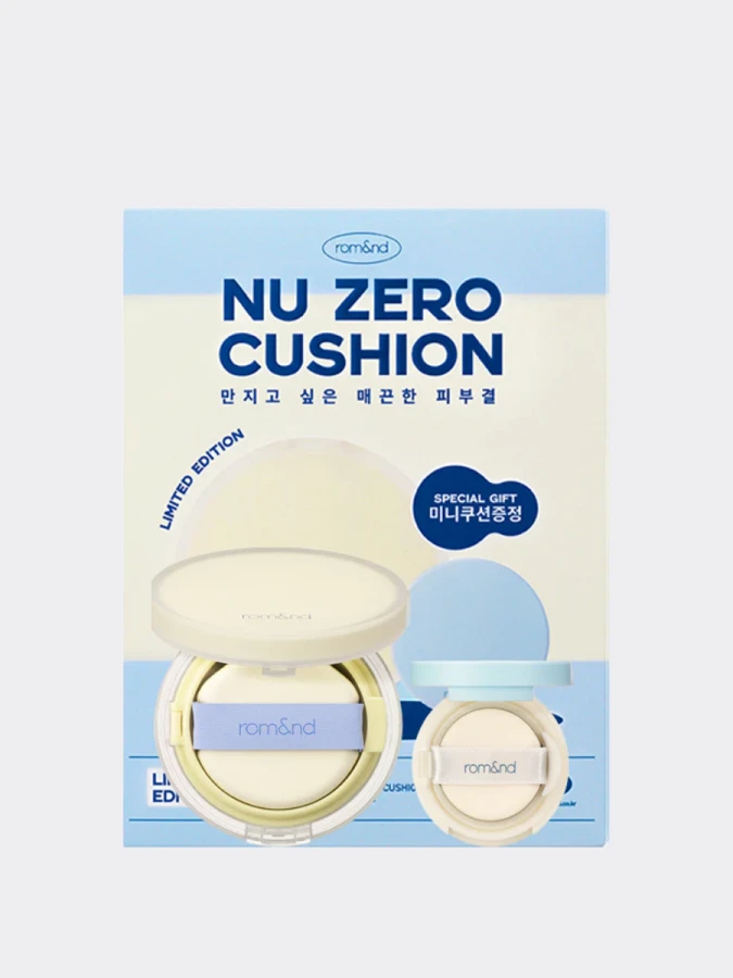 Набор кушонов с матовым финишем в бежевом оттенке rom&nd Nu Zero Cushion Mini Set 04 Beige 23 SPF24 PA++