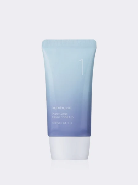 Ультралёгкий тональный флюид для сияния кожи Numbuzin No.1 Pure Glass Clean Tone Up SPF50+ PA++++