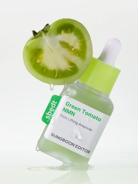 Сыворотка с экстрактом зелёного томата для сужения пор Sungboon Editor Green Tomato NMN Pore Lifting Ampoule