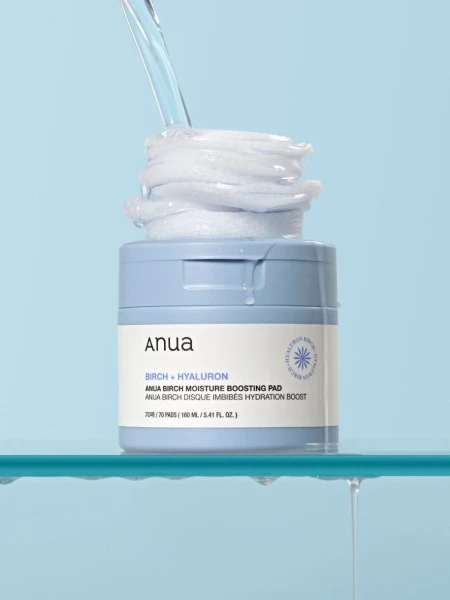 Увлажняющие тонер-пэды для лица с берёзовым соком ANUA Birch 70% Moisture Boosting Pad