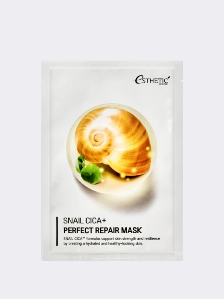 Тканевая маска для лица с муцином улитки и центеллой ESTHETIC HOUSE Snail Cica+ Perfect Repair Mask Тканевая маска для лица с муцином улитки и центеллой ESTHETIC HOUSE Snail Cica+ Perfect Repair Mask