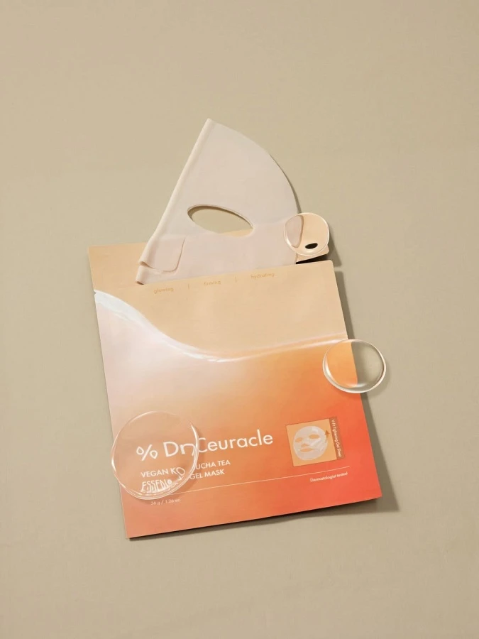 Питательная гидрогелевая маска с экстрактом комбучи Dr.Ceuracle Vegan Kombucha Tea Essence in Gel Mask