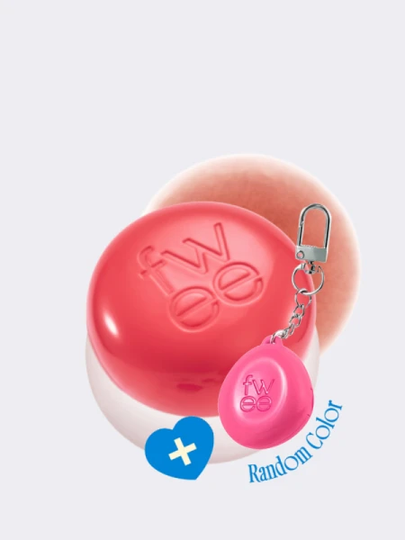 Набор: оттеночное суфле + брелок fwee Lip&Cheek Blurry Pudding Pot Keyring Set CR01 Dear