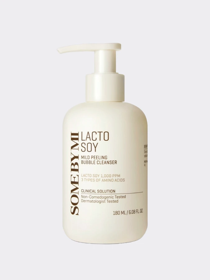 Отшелушивающая пенка для умывания с ферментами соевого молока Some By Mi Lacto Soy Mild Peeling Bubble Cleanser