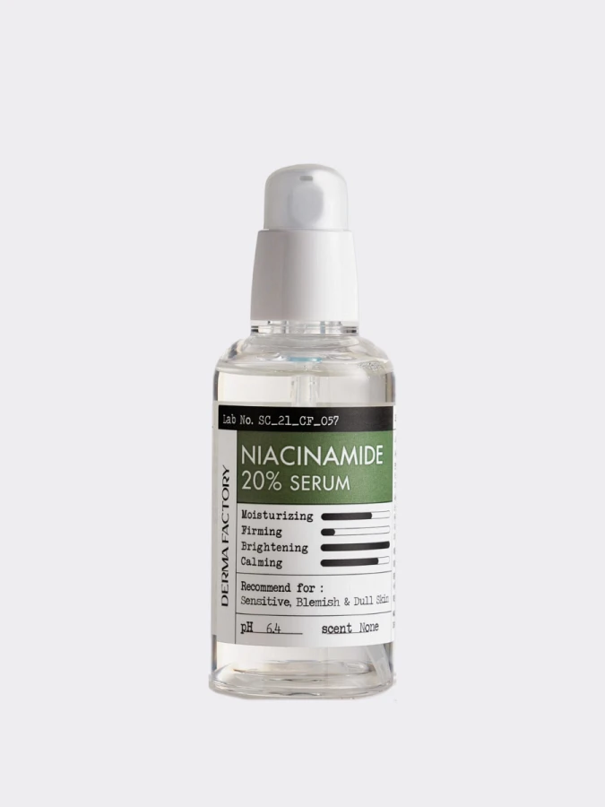 Успокаивающая сыворотка для лица с ниацинамидом MAXI Derma Factory Niacinamide 20% Serum