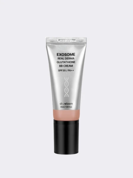 Многофункциональный тональный крем с экзосомами DR.REBORN Exosome Real Derma Glutathione BB Cream SPF30 PA++