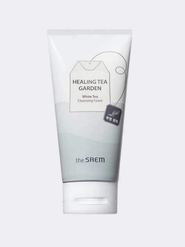 Пенка для умывания с белым чаем The Saem Healing Garden Tea Cleansing Foam White Tea