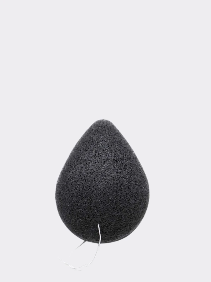 Спонж-конняку с древесным углём Purito Bamboo Charcoal Konjac Sponge