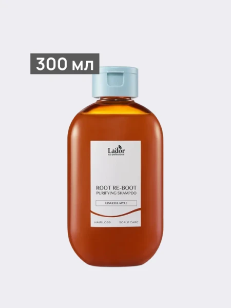 Очищающий шампунь для волос с экстрактом женьшеня и яблока La’dor Root Re-Boot Purifying Shampoo Ginger & Apple