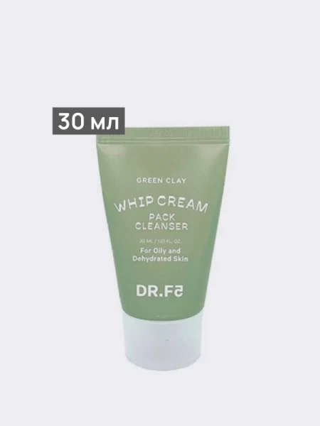 Себорегулирующая маска-пенка для умывания с зеленой глиной DR.F5 Whip Cream Pack Cleanser Green Clay