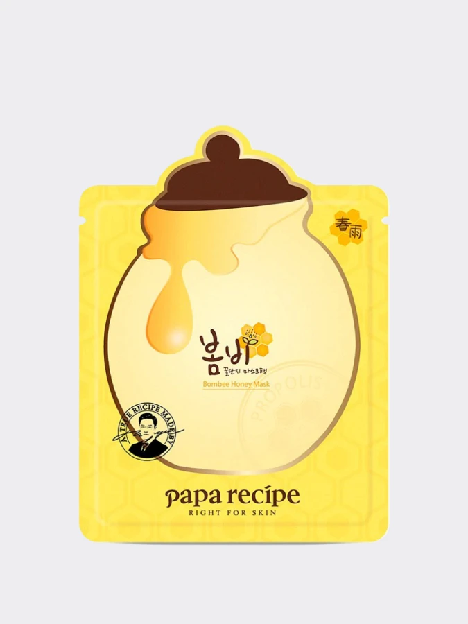 Питательная тканевая маска для лица с мёдом Papa Recipe Bombee Honey Mask Pack