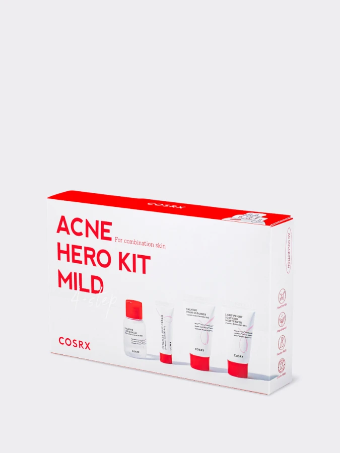 Набор миниатюр для проблемной кожи Cosrx Acne Hero Mild Kit Набор миниатюр для проблемной кожи Cosrx Acne Hero Mild Kit