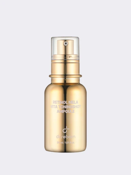 Антиоксидантная сыворотка с комплексом витаминов и спикулами DR.REBORN Retinol Mela Vita Toningshot Ampoule